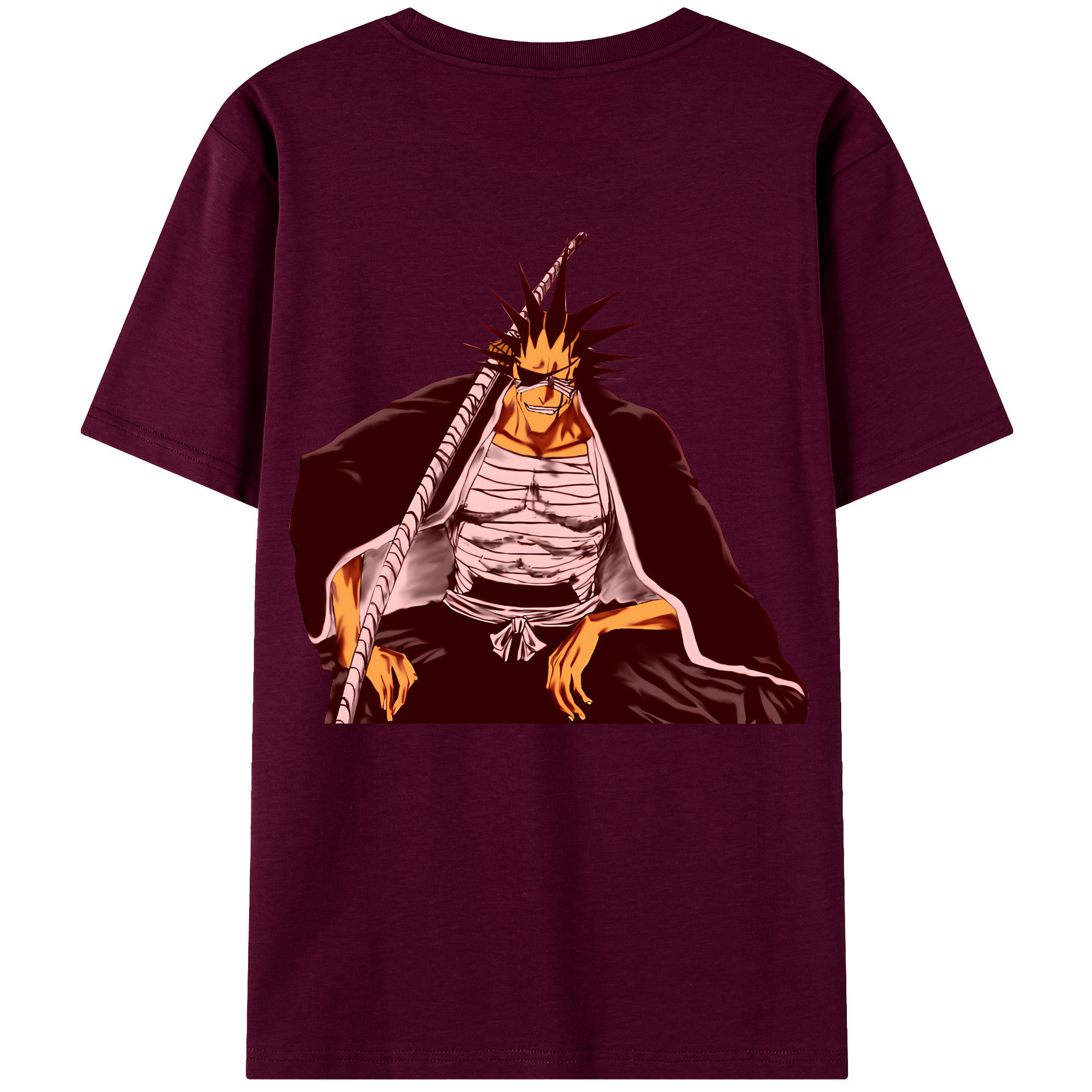 （画像用） ブリーチ ざらき けんぱち BLEACH Zaraki Kenpachi レディース半袖Tシャツ(バックプリント)